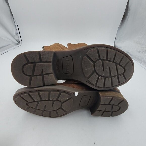 NEW Born Borman Distressed Brown Suede Leather Tall Back Zip Boot Size 5.5M - Picture 10 of 11